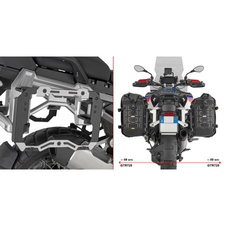 Adattatore per valigie MONOKEY® CAM?SIDE sui portavaligie originali per BMW R 1300 GS Adventure (25) PL5146CAM