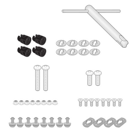 Kit RAPID RELEASE per portavaligie laterale per BMW R 1300 RS (25) 08RKIT