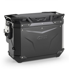 Valigia laterale destra scantonata GIVI Trekker Outback EVO Smart Alluminio verniciato nero 40 lt.- Visenzi Motomarket