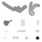 Kit di irrobustimento per cupolino 5124DT, 5124D per BMW R 1250 GS (19) D5131KIT
