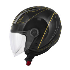 GIVI 11.7 Logic Black / Titanium / Gold demi-jet helmet - Visenzi Motomarket