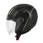 GIVI 11.7 Logic Casco Demi-Jet Nero / Titanio / Oro