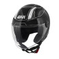 GIVI 11.7 Logic Casco Demi-Jet Nero / Bianco / Titanio