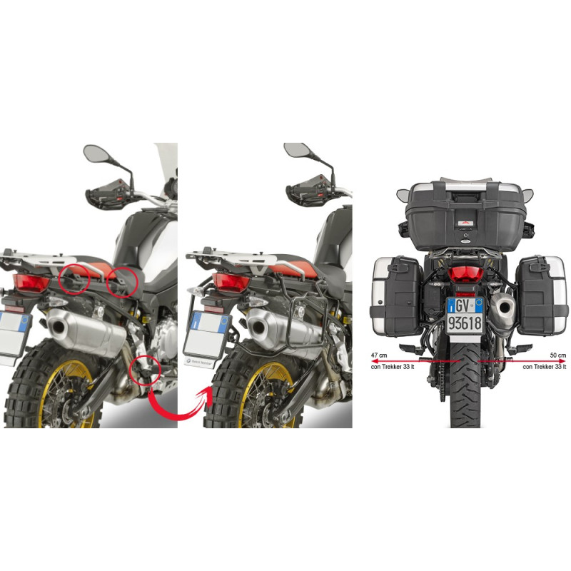 Portavaligie laterale a rimozione rapida per BMW F 750 GS (18 - 20) Portavaligie laterale a rimozione rapida per BMW F 750 GS (18 - 20)