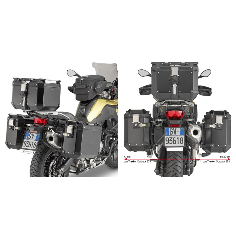 Portavaligie laterale per Trekker Outback per BMW F 750 GS (18 - 20)
