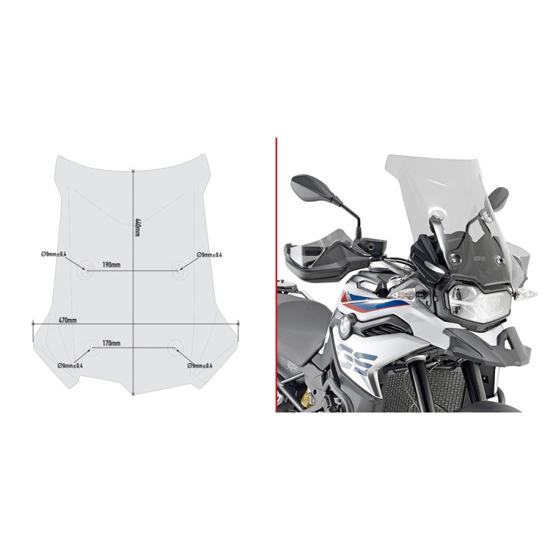 Cupolino specifico fumé per BMW F 750 GS (21)