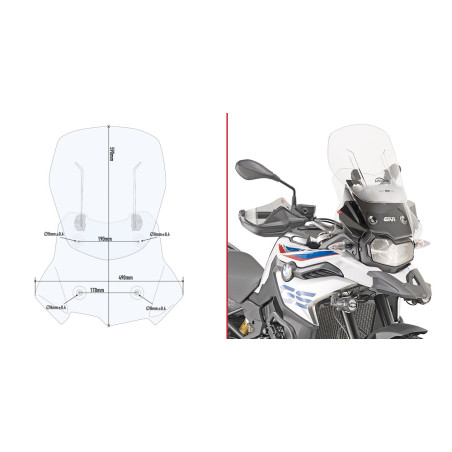 Cupolino scorrevole specifico AIRFLOW per BMW F 750 GS (21)