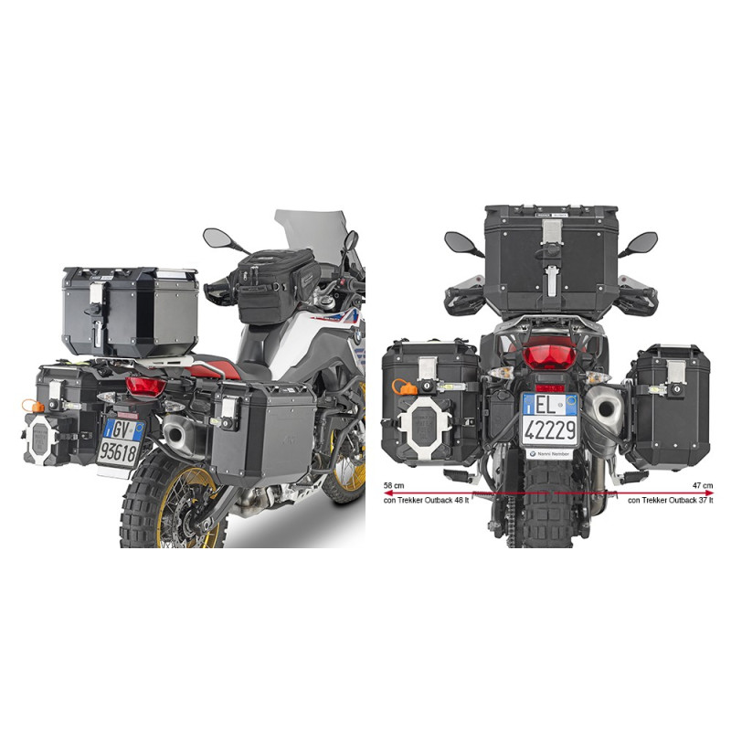 Portavaligie laterale per Trekker Outback per BMW F 850 GS (18 - 20)