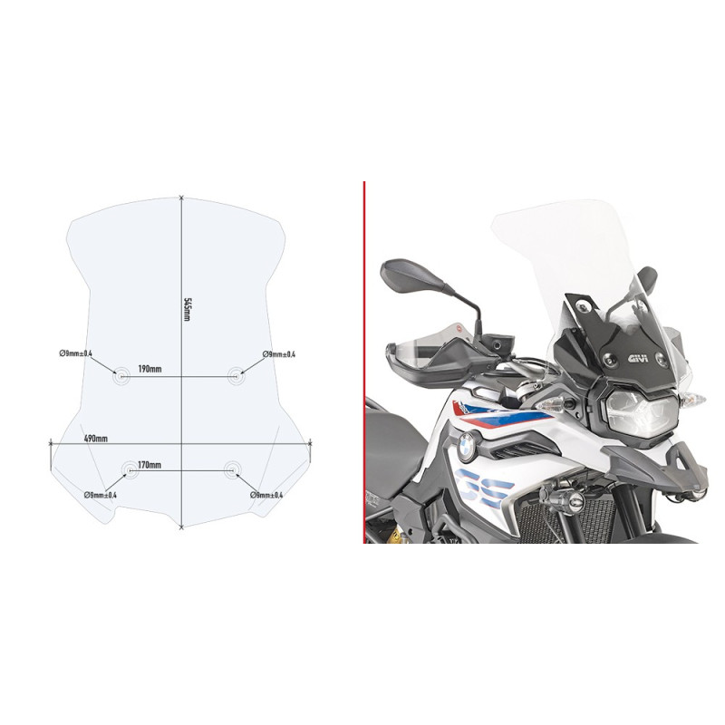 Cupolino specifico trasparente per BMW F 850 GS (21)