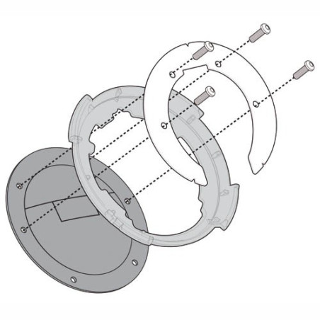Flangia specifica per borse da serbatoio TANKLOCK