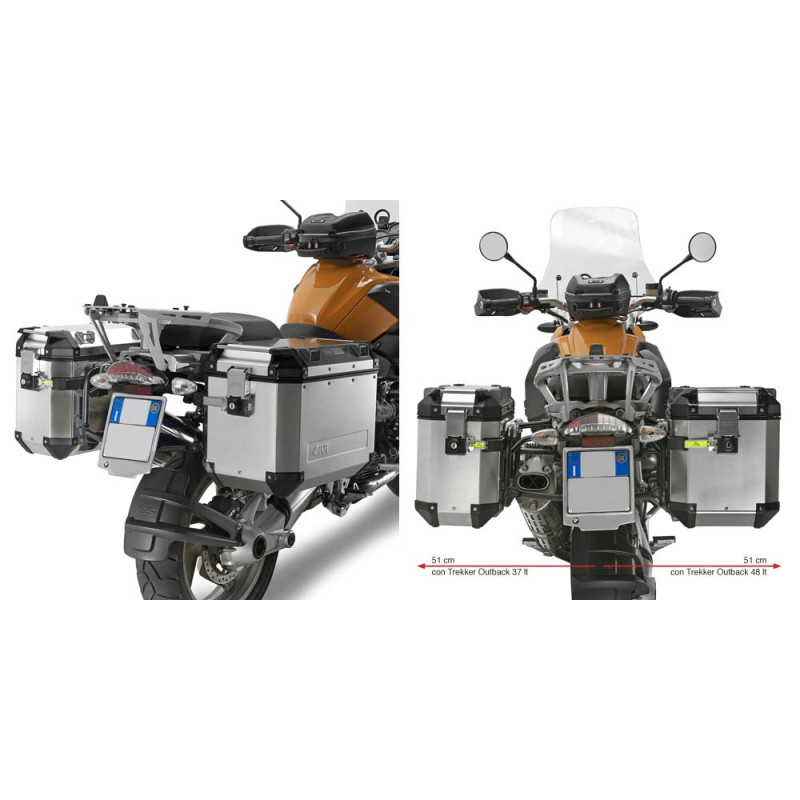 Portavaligie laterale per Trekker Outback per BMW R 1200 GS (04 - 12)
