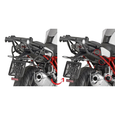 Portavaligie laterale a rimozione rapida per V35