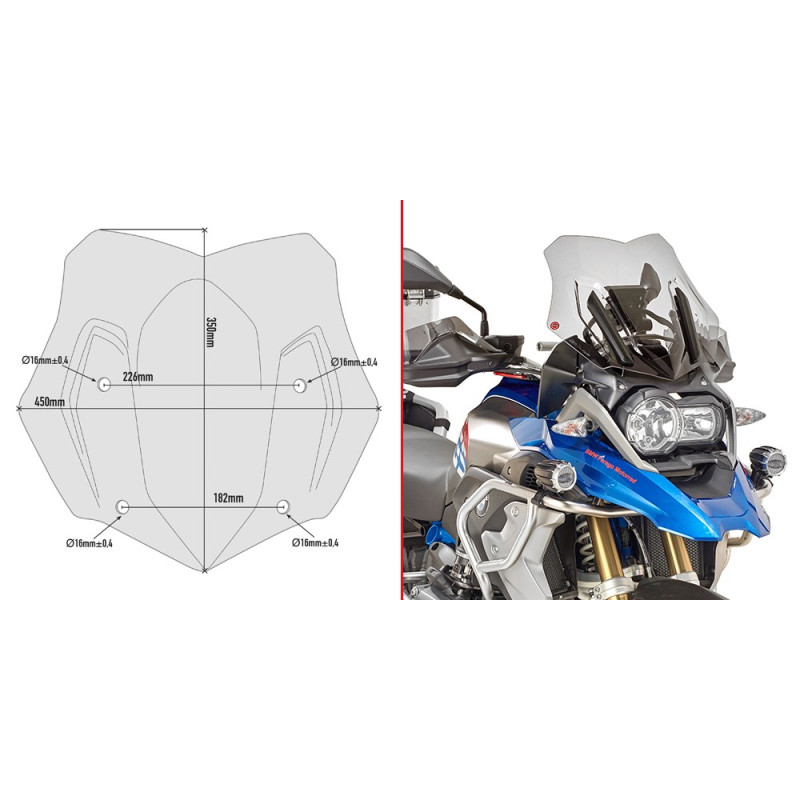 Cupolino specifico sportivo per BMW R 1250 GS Adventure (19 - 20)
