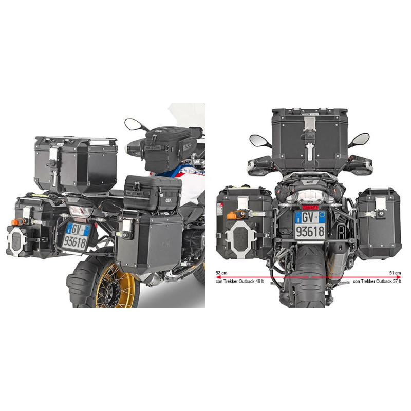 Portavaligie laterale per Trekker Outback per BMW R 1250 GS (19 - 21)